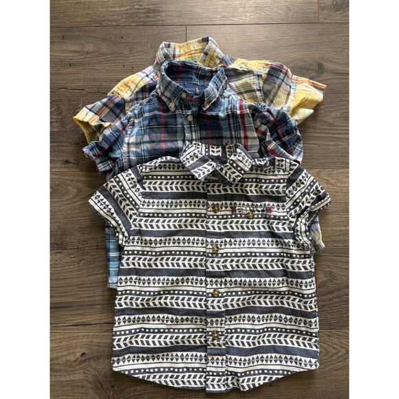Bundle of 3 Boys' 3T Short Sleeve Button-Up Shirts - Picture 2 of 5